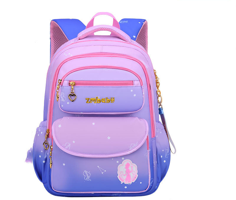 Kamida Primary School Schoolbag Female Sweet And Cute Gradient Backpack 1-3-6 Grade Large Capacity