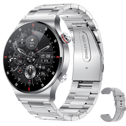 Bluetooth Calling QW33 Smart Watch ECG PPG Business Stainless Steel Strap Waterproof Men's Watch