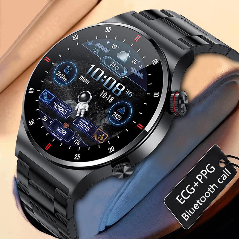 Bluetooth Calling QW33 Smart Watch ECG PPG Business Stainless Steel Strap Waterproof Men's Watch