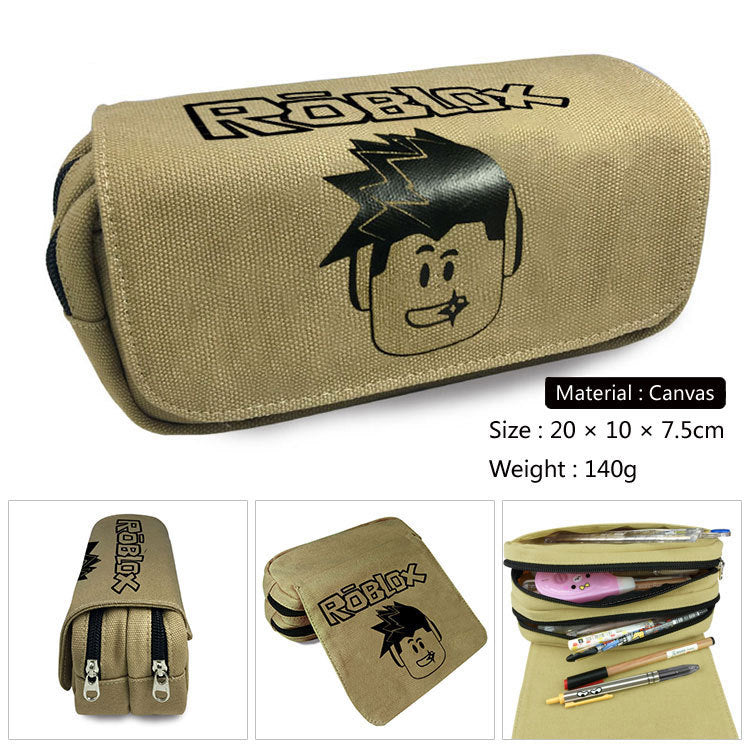 Canvas Student Large-Capacity Pencil Case