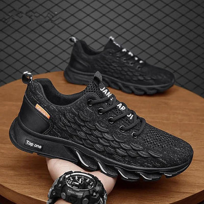 Season Air Cushion Sneaker Fly-kit Mesh Casual Shoes Breathable Versatile Shoes Men's Running Shoes