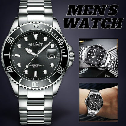 Men's Watch Classic Stainless Steel Quartz Luxury Wristwatch Relojes De Hombre