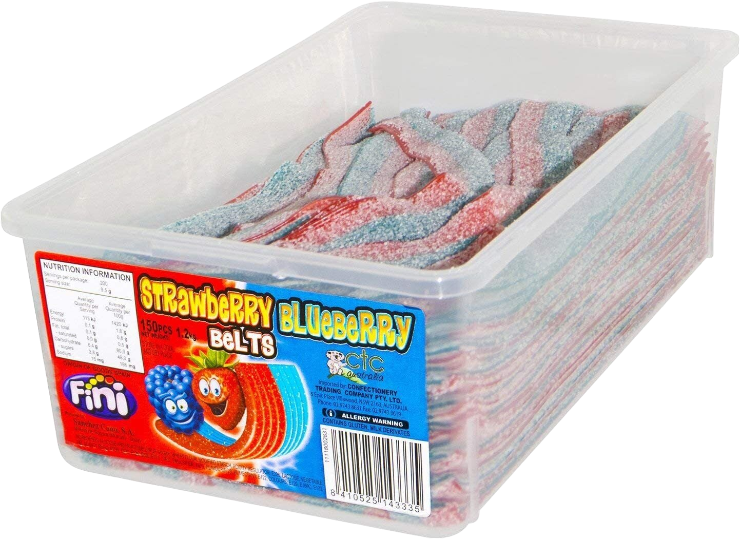 Fini Strawberry Blueberry Belts 100g